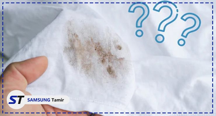 لک سیاه روی لباس