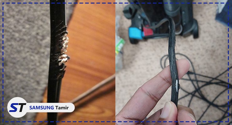 اطمینان از وضعیت سیم و برقرسانی جاروبرقی